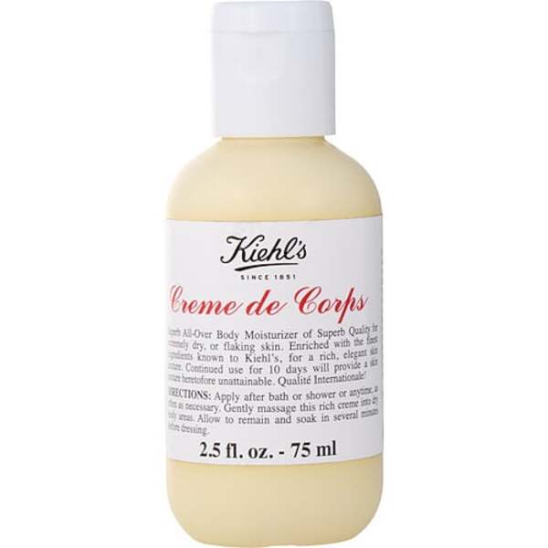 Kiehl's Creme de Corps Travel Size Body Moisturizer - 2.5oz (75ml) - Intense Hydration