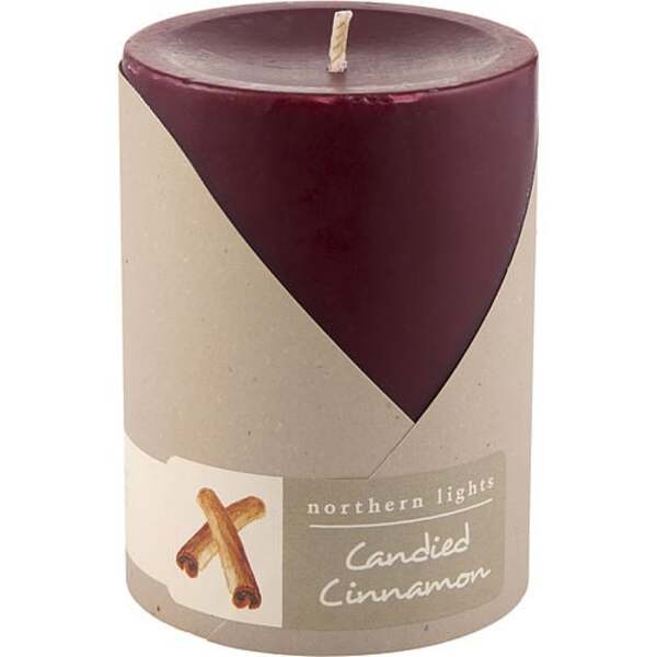 Candied Cinnamon 3x4 Inch Pillar Candle - Long Lasting Aroma