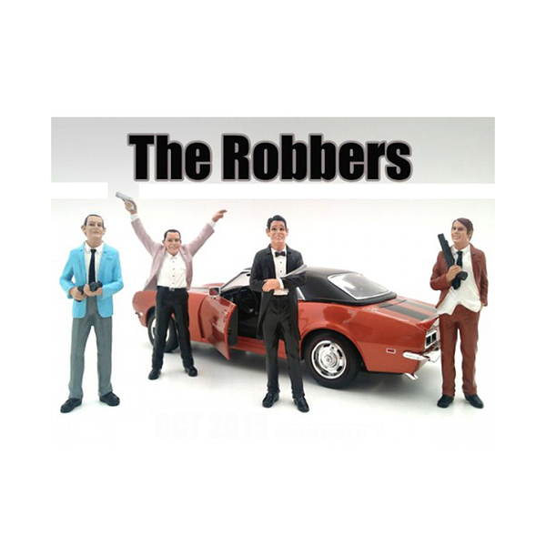 American Diorama The Robbers 4-Piece 4-Inch Figure Set