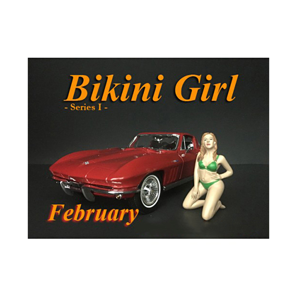 American Diorama 2.5" February Bikini Girl 1/24 Scale