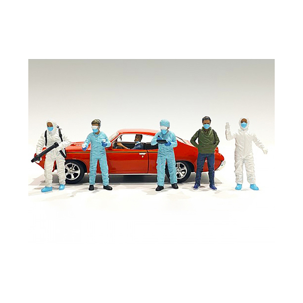 American Diorama Hazmat Crew 6-Figure Set (1/24)