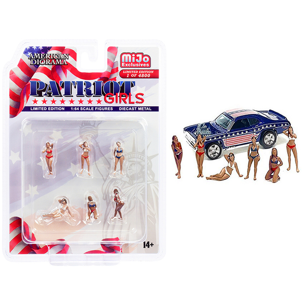 American Diorama 1/64 Scale Patriot Girls Set (6 Pcs)