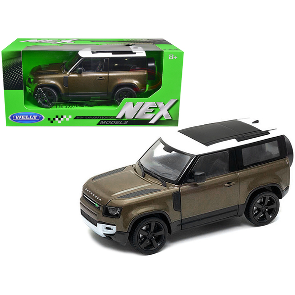 Welly Land Rover Defender Diecast - Brown Metallic, 1/26 Scale