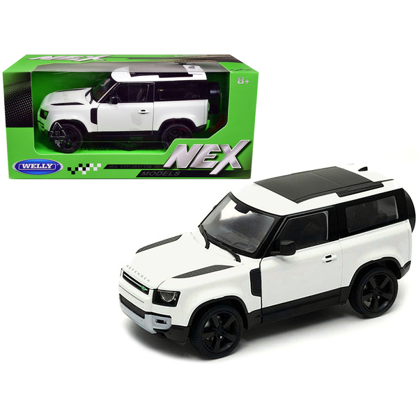 Welly Land Rover Defender Diecast - Cream White, 1/26 Scale