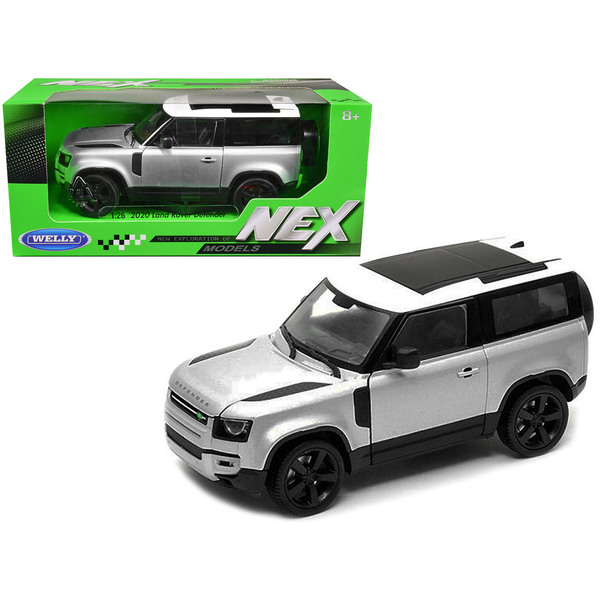 Welly Land Rover Defender 1/26 Scale Diecast Silver/White