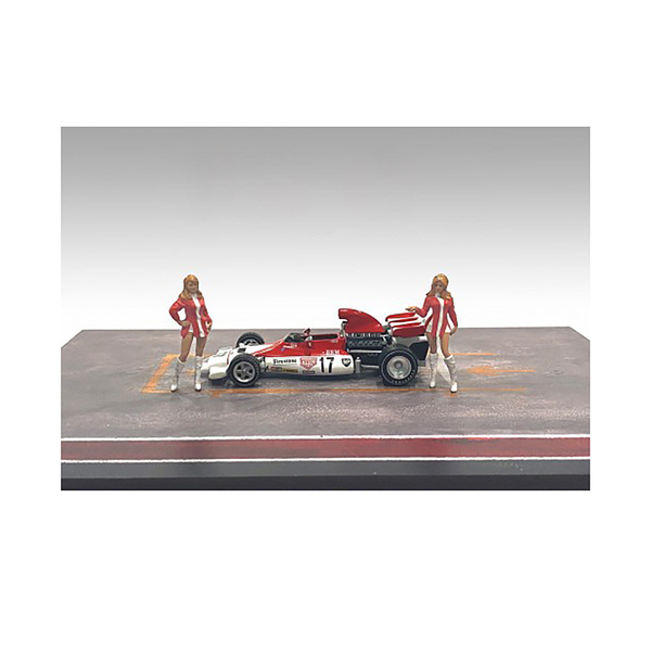 American Diorama "Race Day" Mechanic Figures - 1/43 Scale, 2 Hand-Painted