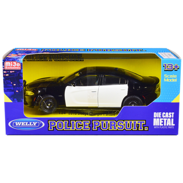 Welly 2016 Dodge Charger Pursuit Police Interceptor Black/White 1/24