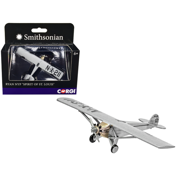 Corgi Spirit of St. Louis Diecast Plane - 2.75" L x 4.25" WS