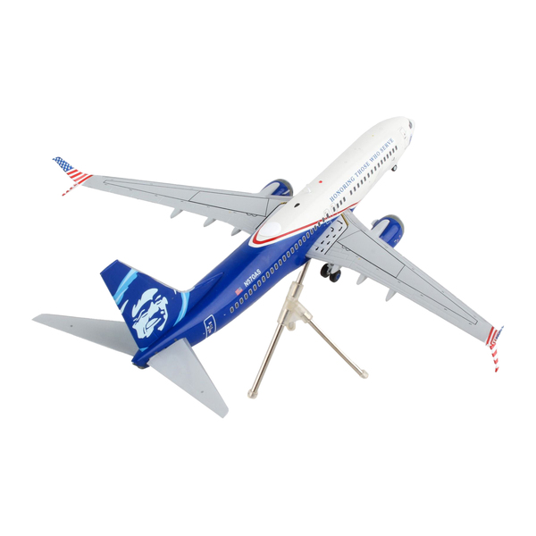 GeminiJets Alaska Airlines 737-800 "Honoring Those Who Serve" 7.5" Model