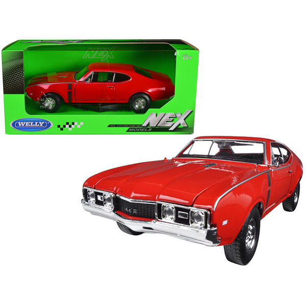 Welly 1968 Oldsmobile 442 1/24 Scale Diecast - Red