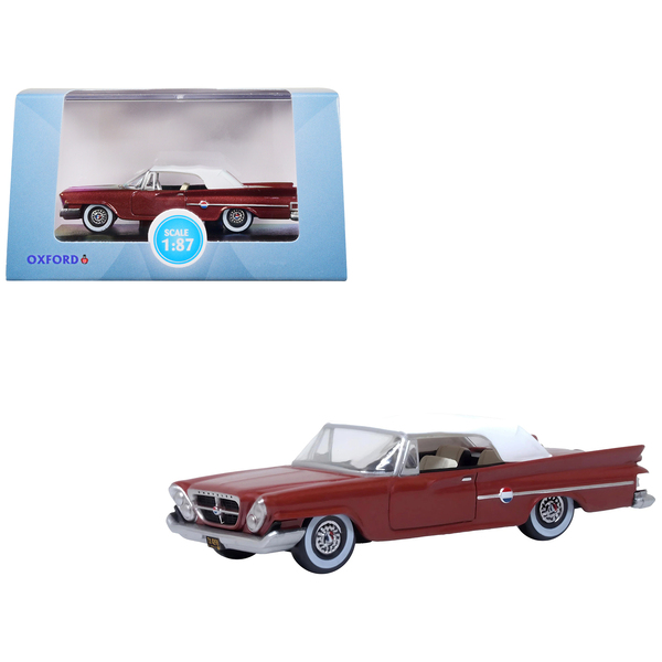 Oxford Diecast 1961 Chrysler 300 Convertible (Closed Top) - Cinnamon Brown