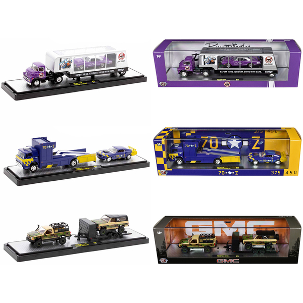 M2 Machines Auto Haulers Release 75 - Set of 3 Trucks (1/64)