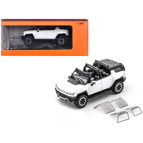 GCD GMC Hummer EV SUV - White/Black, 1/64 Scale Diecast Model