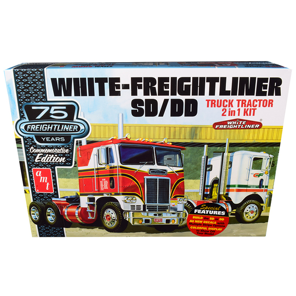 AMT White Freightliner SD/DD Truck Tractor 2-in-1 Kit - 1/25