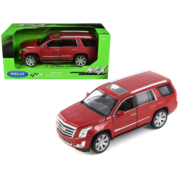 Welly 2017 Cadillac Escalade Red Metallic 7.5-inch 1/24