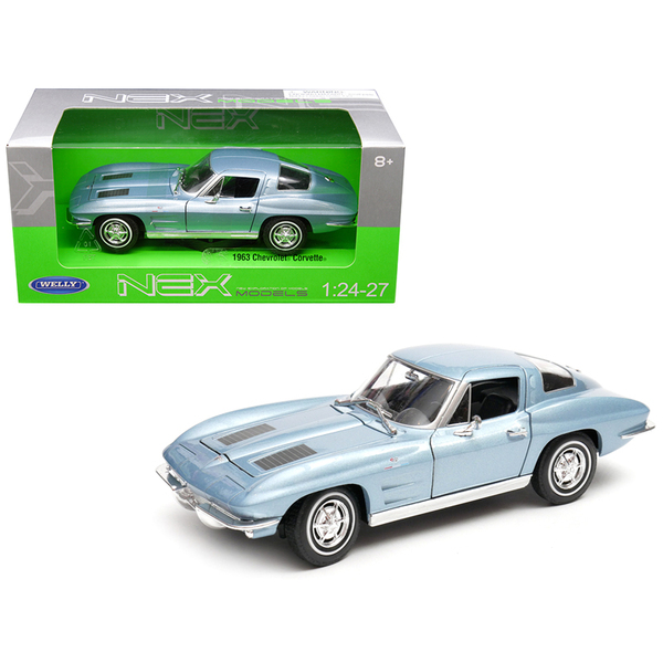 Welly 1963 Chevrolet Corvette Light Blue 1/24-1/27 Diecast