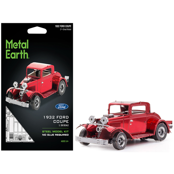 Metal Earth 1932 Ford Coupe Red Steel Model Kit