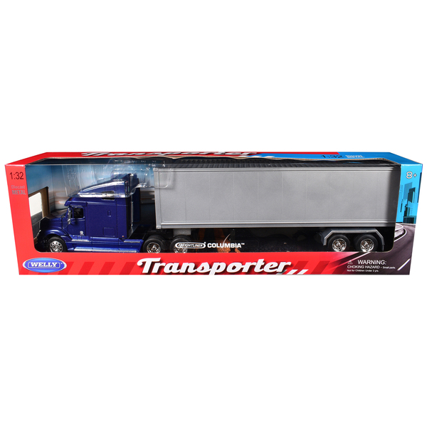 Welly 1/32 Blue Freightliner Columbia Truck & Container