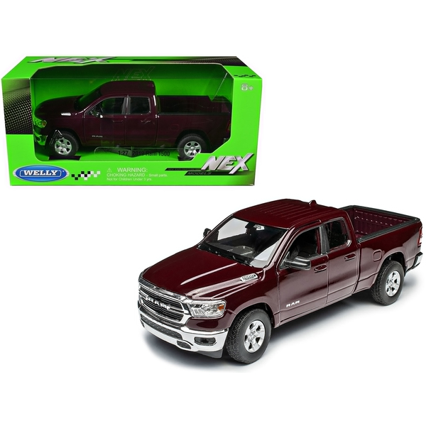 Welly 2019 RAM 1500 Dark Red Metallic 1/27 Diecast Model