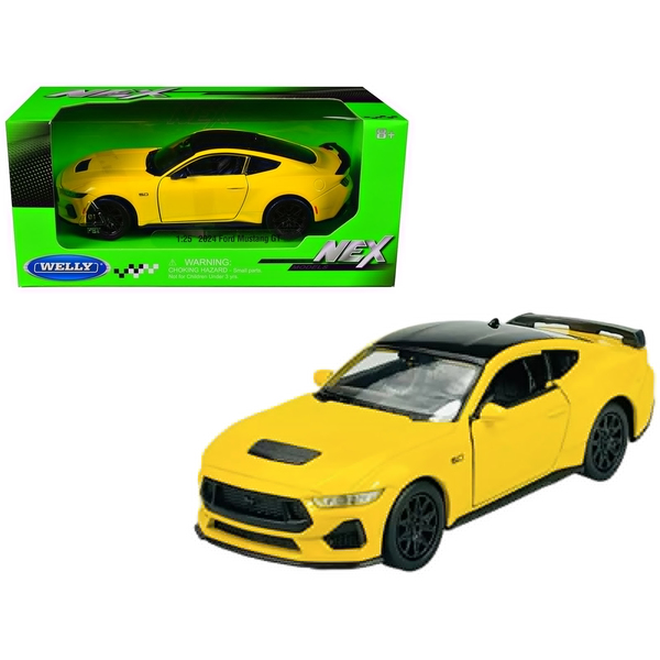 Welly 2024 Ford Mustang GT 5.0 - Yellow & Black