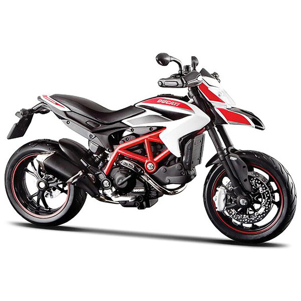 Maisto 1/12 Ducati Hypermotard SP Motorcycle - White/Black/Red