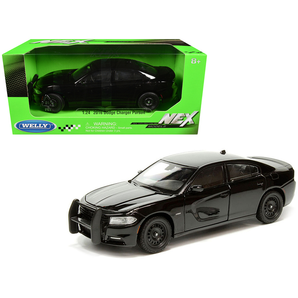 Welly 2016 Dodge Charger Police - Black, 1/24 Scale