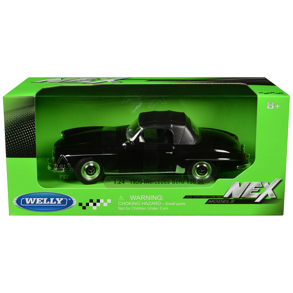 Welly 1/24 1955 Mercedes-Benz 190 SL Black Diecast Car