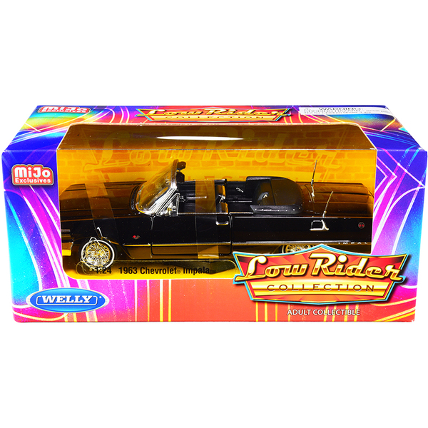 Welly 1963 Chevy Impala SS Convertible Low Rider - Black