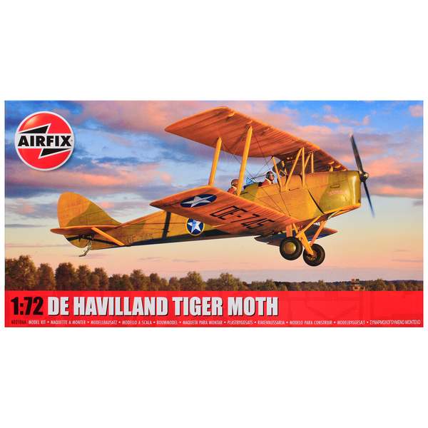 Airfix Tiger Moth 1/72 Scale Model Kit - 4in Wingspan