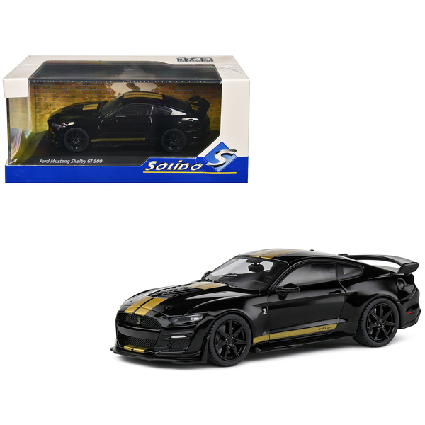 Solido 2020 Shelby Mustang GT500 Black/Gold Stripes 1/43