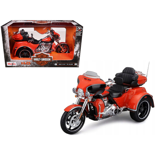 Maisto 2021 Harley Davidson Tri Glide Orange 1/12 Model