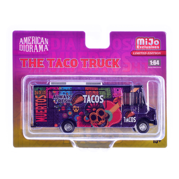 American Diorama "The Taco Truck" Food Truck - Purple 1/64 Scale
