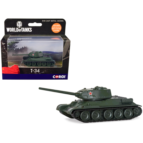 Corgi T-34 Medium Tank "World of Tanks" - 4 Inch