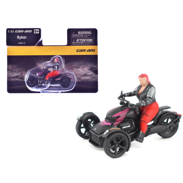 Brp Models Can-Am Ryker Pink Punk 3-Wheel Motorcycle 1/32 Scale