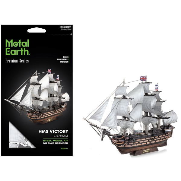 Metal Earth HMS Victory Battleship: 7.36" Steel Model Kit