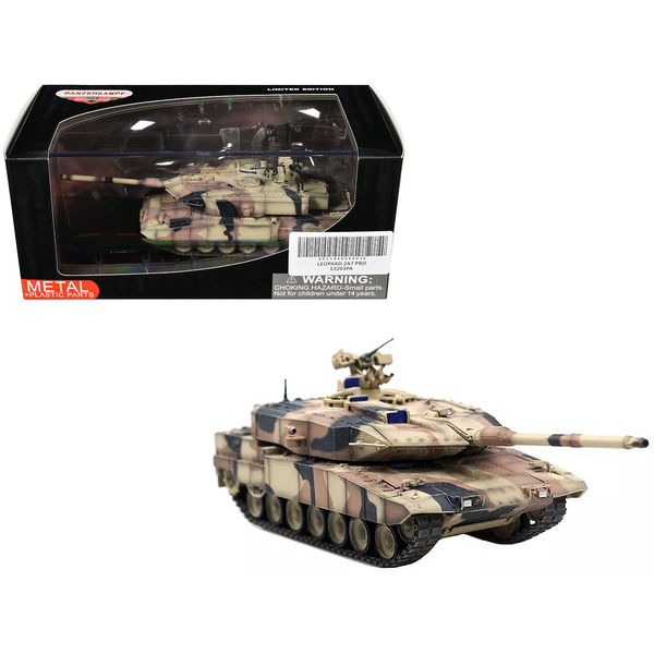 Panzerkampf Leopard 2 A7+ Tank - Desert Camo, 1/72 Scale