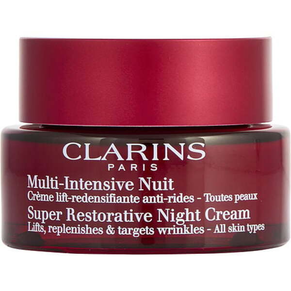 Clarins Super Restorative Night Cream - 50ml / 1.7oz - For All Skin Types - Wake Up to Radiant Skin
