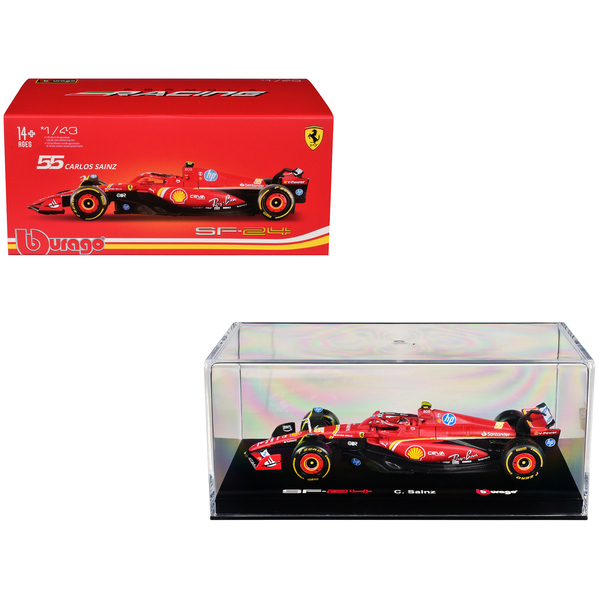 Bburago Ferrari SF-24 #55 Carlos Sainz 1/43 Diecast Model Car