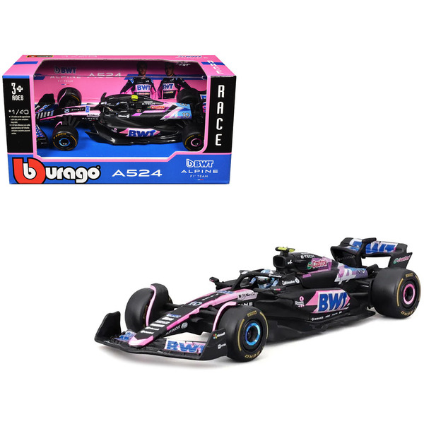 Bburago Alpine A524 Pierre Gasly 1/43 Diecast Model Car