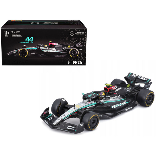 Bburago Mercedes-AMG F1 W15 Hamilton w/ Figure 1/43 Diecast