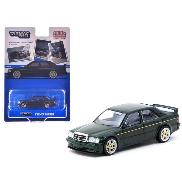 Tarmac Works 1/64 Mercedes-Benz 190 E EVO 1 Dark Green