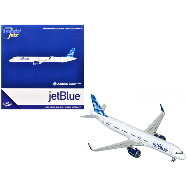 GeminiJets JetBlue Airbus A321neo (N2180J) White/Blue Tail 1/400