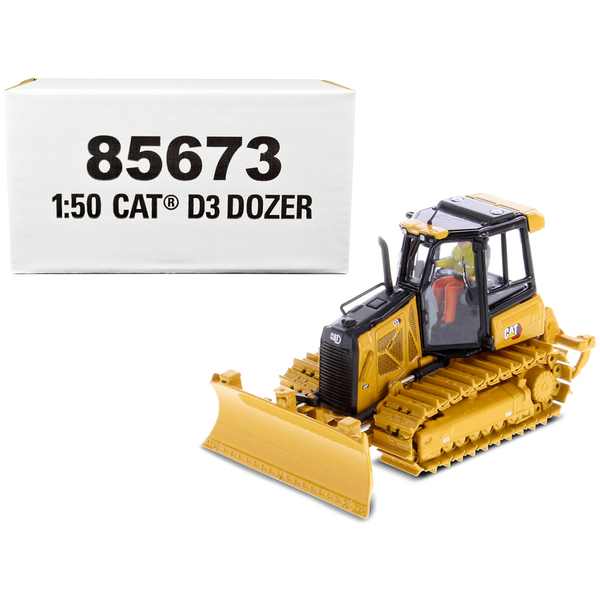 Diecast Masters CAT D3 Dozer w/ Operator Yellow 1/50