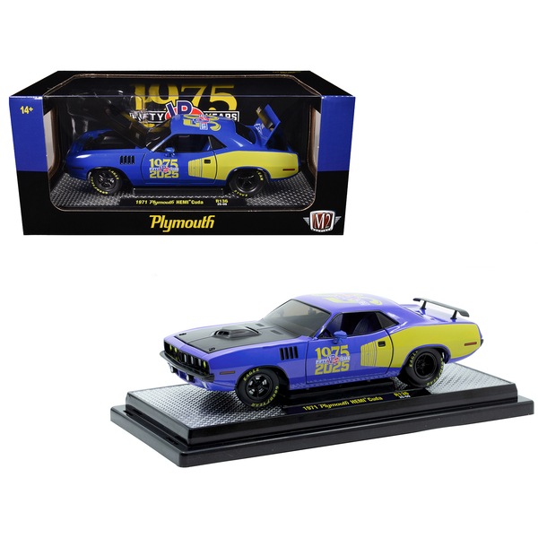 M2 1971 Plymouth Hemi Cuda VP Racing 50 Years Blue 1/24