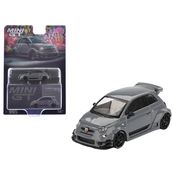 Mini GT 1/64 ABARTH 595 LB-Works Gray Model Car