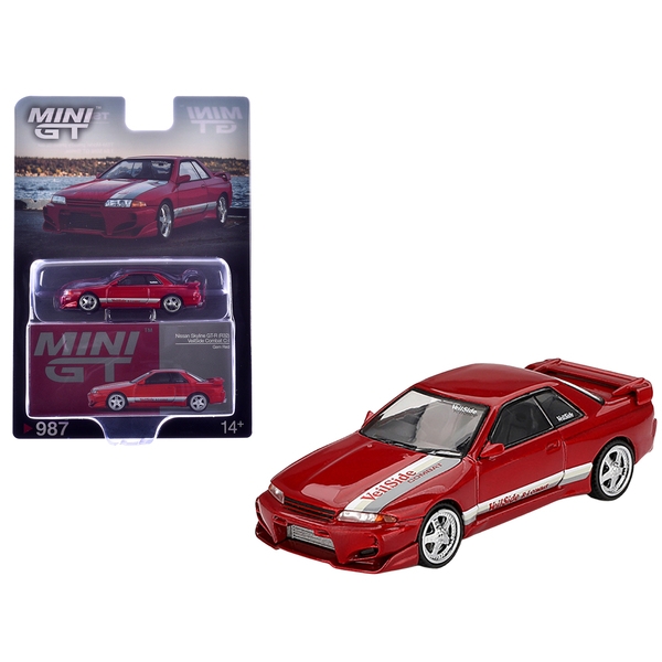 Mini GT 1/64 Nissan Skyline GT-R R32 Veilside Gem Red Metallic